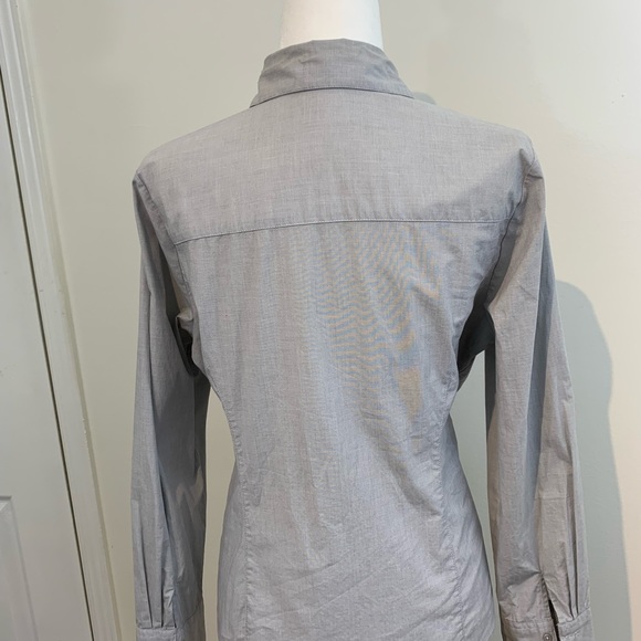 Grey Cotton Blend Blouse - Picture 2 of 7